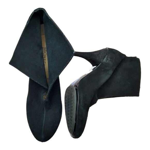 Michael Kors Black Suede Ankle Boots with Heels size 6.5 - Picture 1 of 6